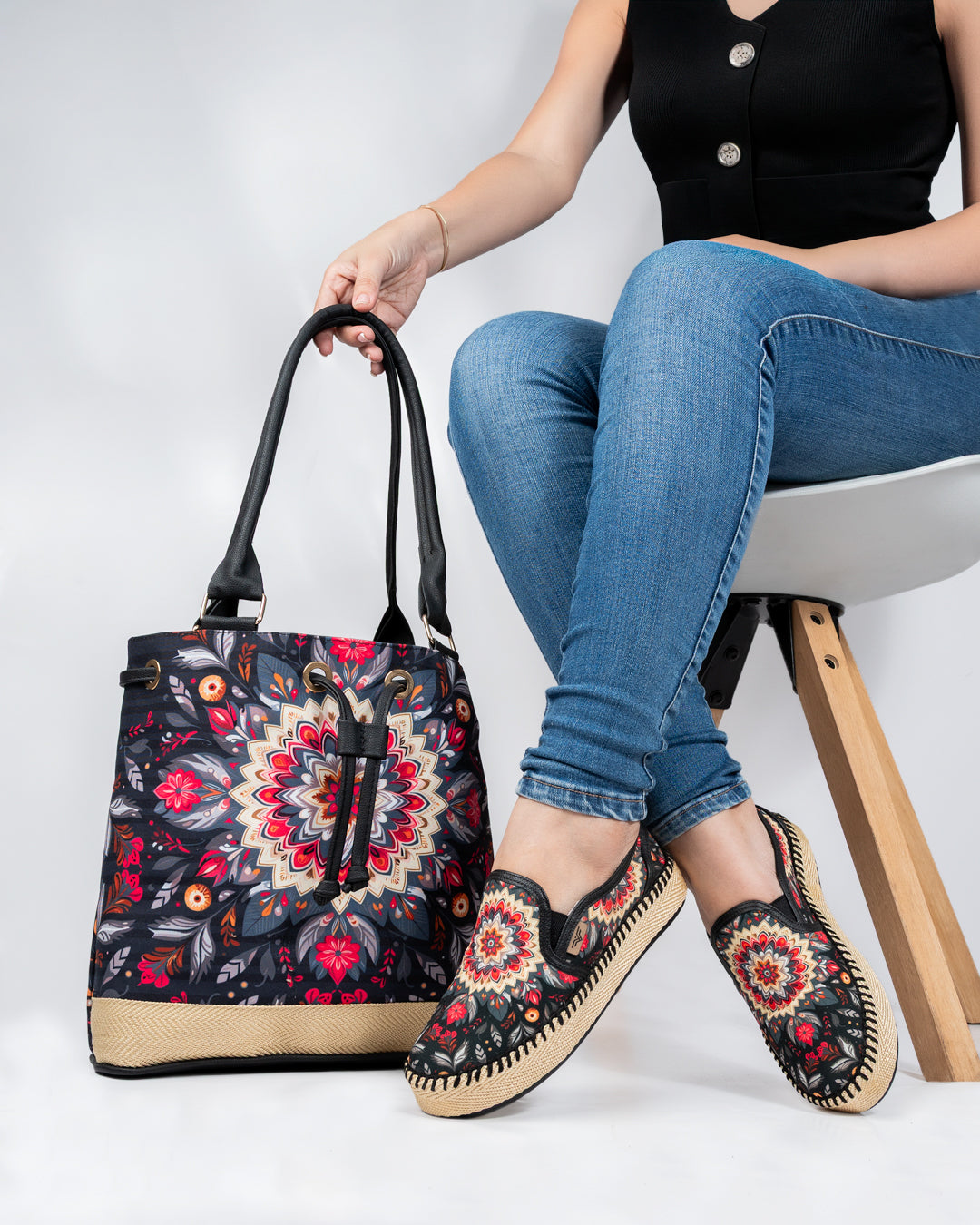 Mandala Sky Shoes & Handbag Set by Pontiak