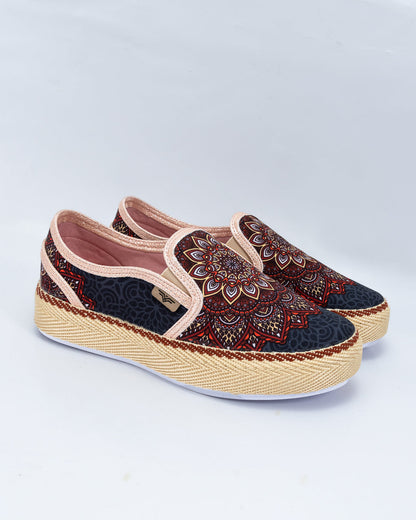 Denim x Mandala Keim Slip-On Espadrille Sneakers by Pontiak