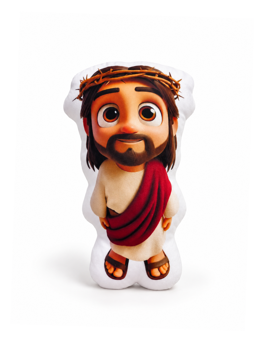 Cute Jesus Pillow – Faith Shaped Cushion with Crown of Thorns