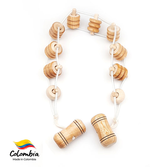 Colombian Wooden Roller Belt Massager Woodtherapy