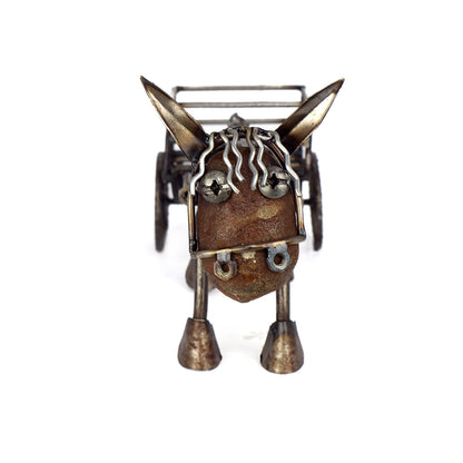 Decorative Donkey with Cart – Recycled Materials