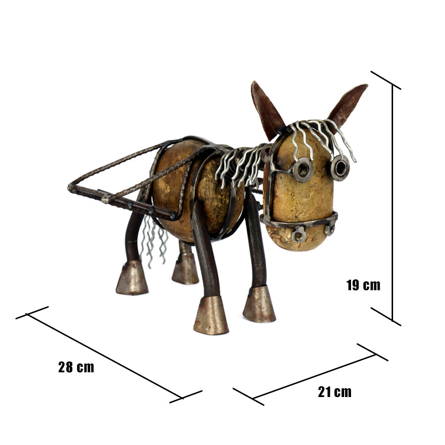 Donkey with Double Stand – Recycled Materials
