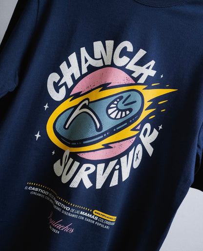 Chancla Survivor T-Shirt – Latino Humor Graphic Tee