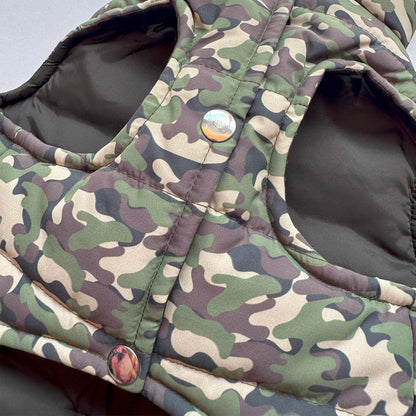 Green Camo Padded Dog Vest