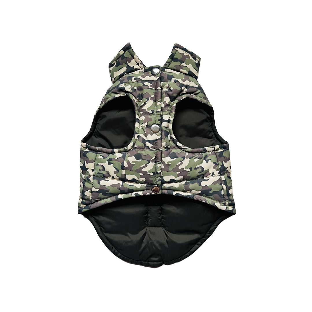 Green Camo Padded Dog Vest