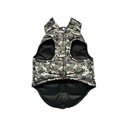 Green Camo Padded Dog Vest