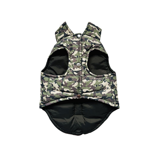 Green Camo Padded Dog Vest