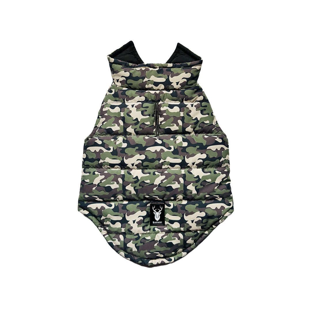 Green Camo Padded Dog Vest