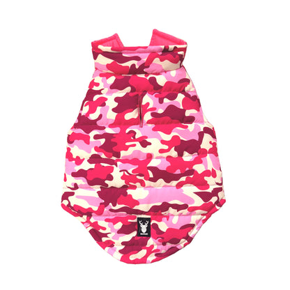 Pink Camo Padded Dog Vest