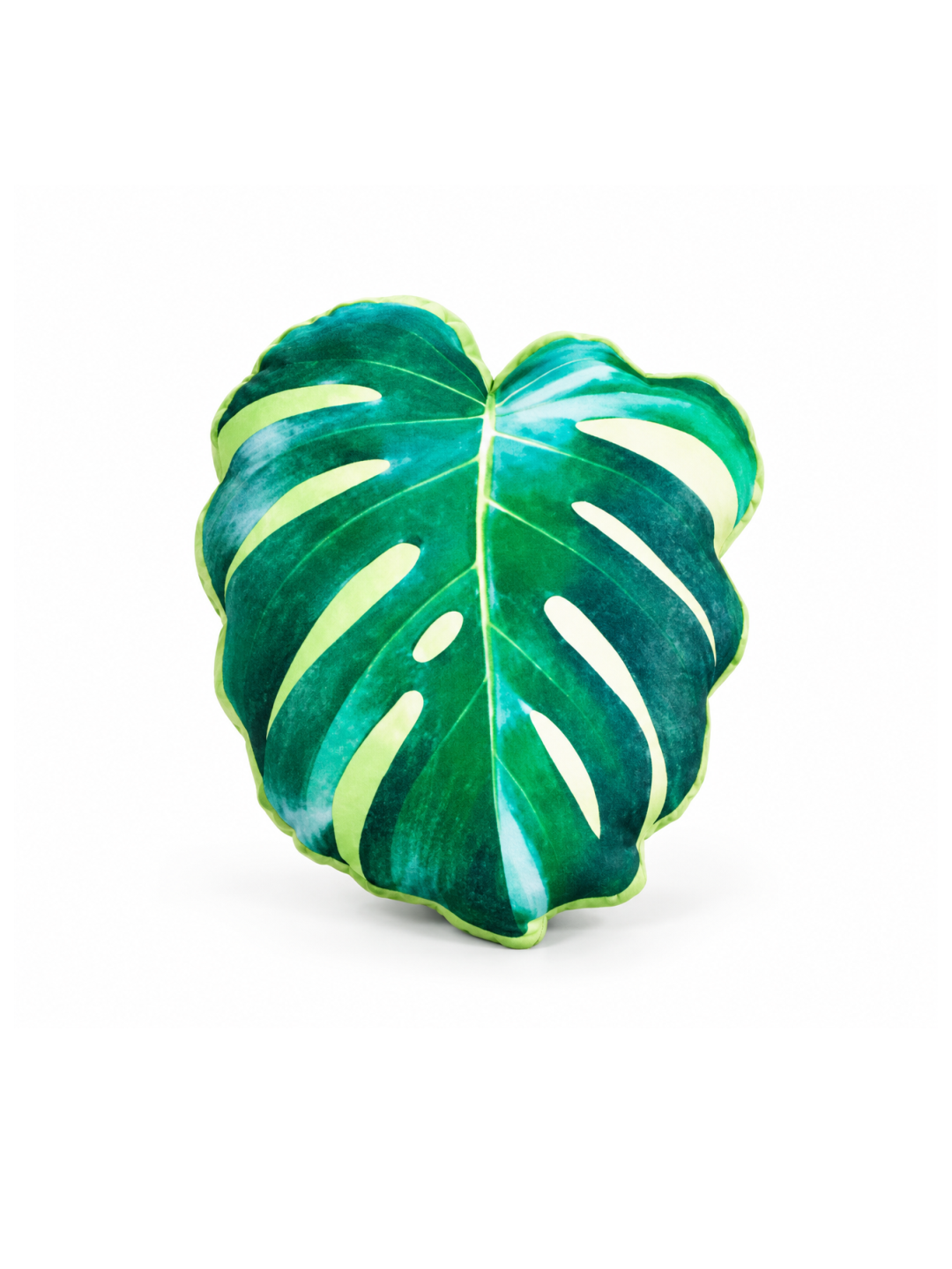 Monstera Leaf Pillow – Tropical Plant Shaped Cushion