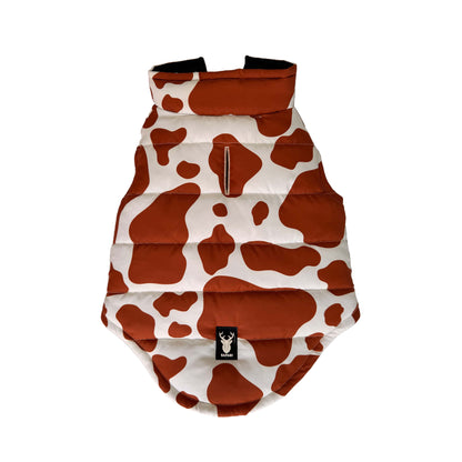 Cow Print Padded Dog Vest