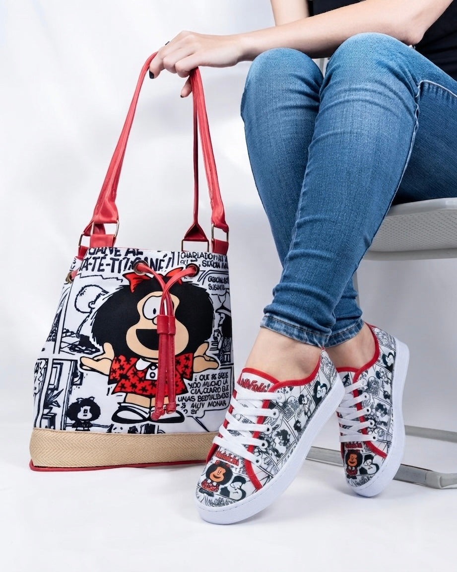 Mafalda Red Shoes & Handbag Set by Pontiak