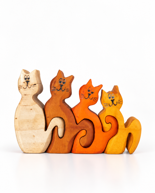 Four Cats Wood Art – Medium