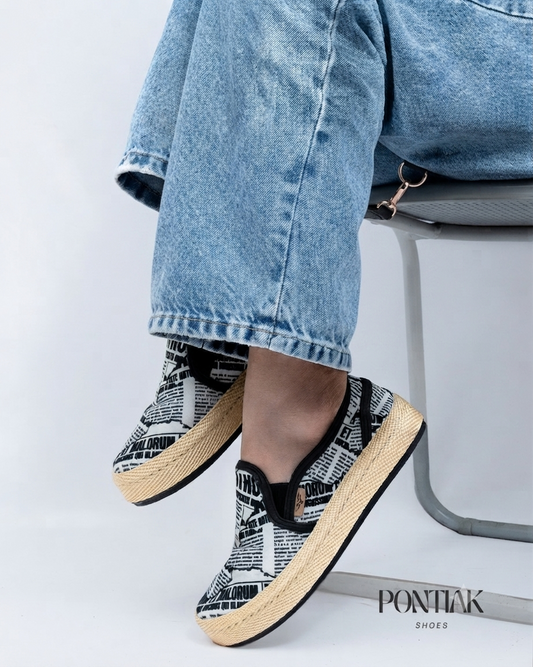 Newspaper Slip-On Espadrille Sneakers by Pontiak