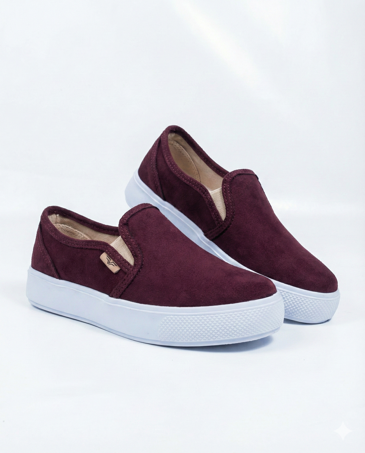 Burgundy Slip-On Espadrille Sneakers by Pontiak