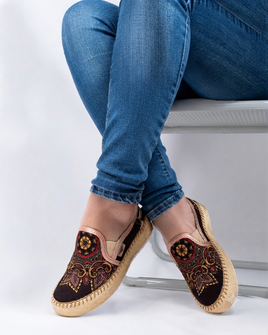 Brown x Priya Slip-On Espadrille Sneakers by Pontiak