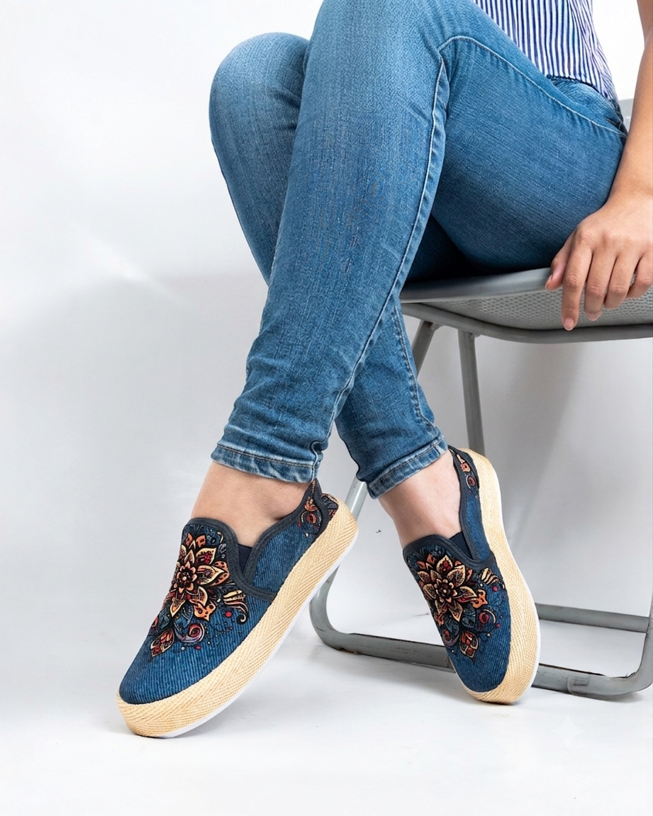 Hope Denim Slip-On Espadrille Sneakers by Pontiak