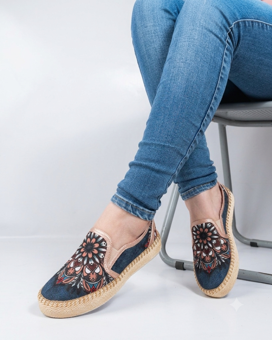 Sasha Denim Slip-On Espadrille Sneakers by Pontiak