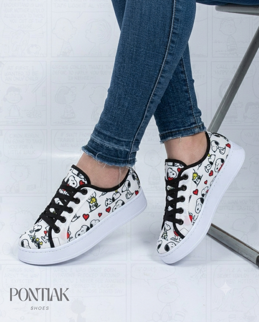 Snoopy Lace-Up Espadrille Sneakers by Pontiak