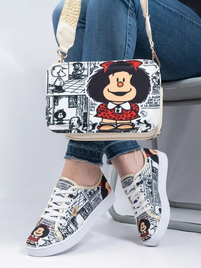 Mafalda Gold Shoes & Handbag Set by Pontiak