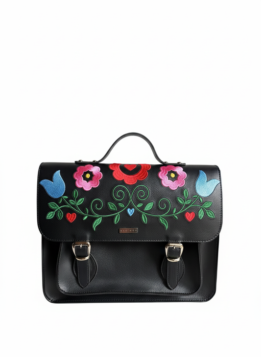Jumbo Colombia Floral Embroidered Bag – Laptop Backpack Purse