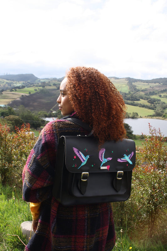 Jumbo Colibrí Hummingbird Embroidered Bag – Laptop Backpack Purse
