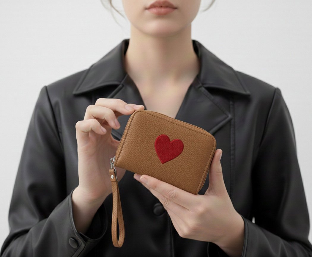 Lola Leather Wallet – Small Embroidered Wristlet Wallet