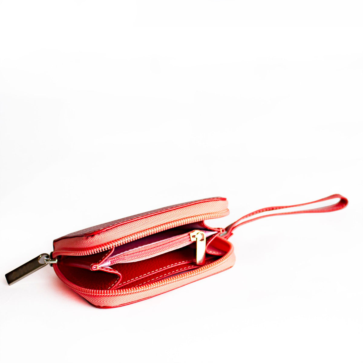 Lola Leather Wallet – Small Embroidered Wristlet Wallet