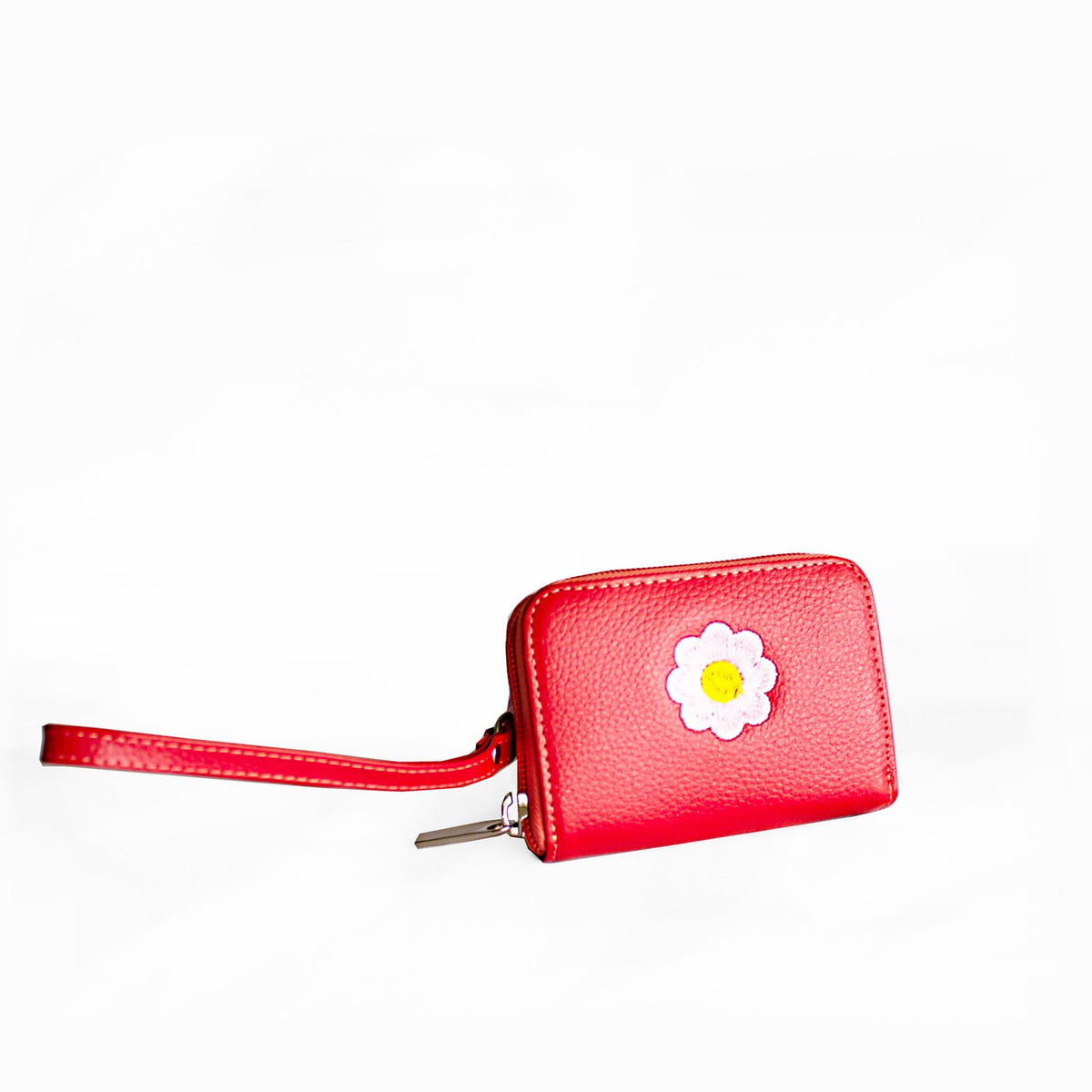 Lola Leather Wallet – Small Embroidered Wristlet Wallet