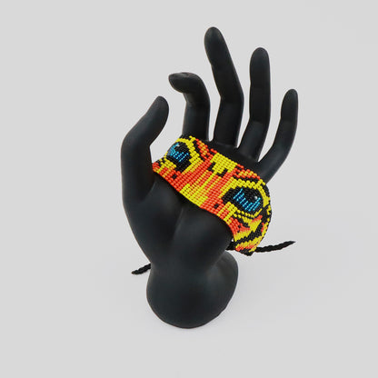 Colombian Bead Bracelet with Tribal Motifs