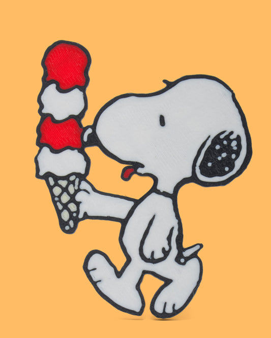 Snoopy 3D printed fridge magnet