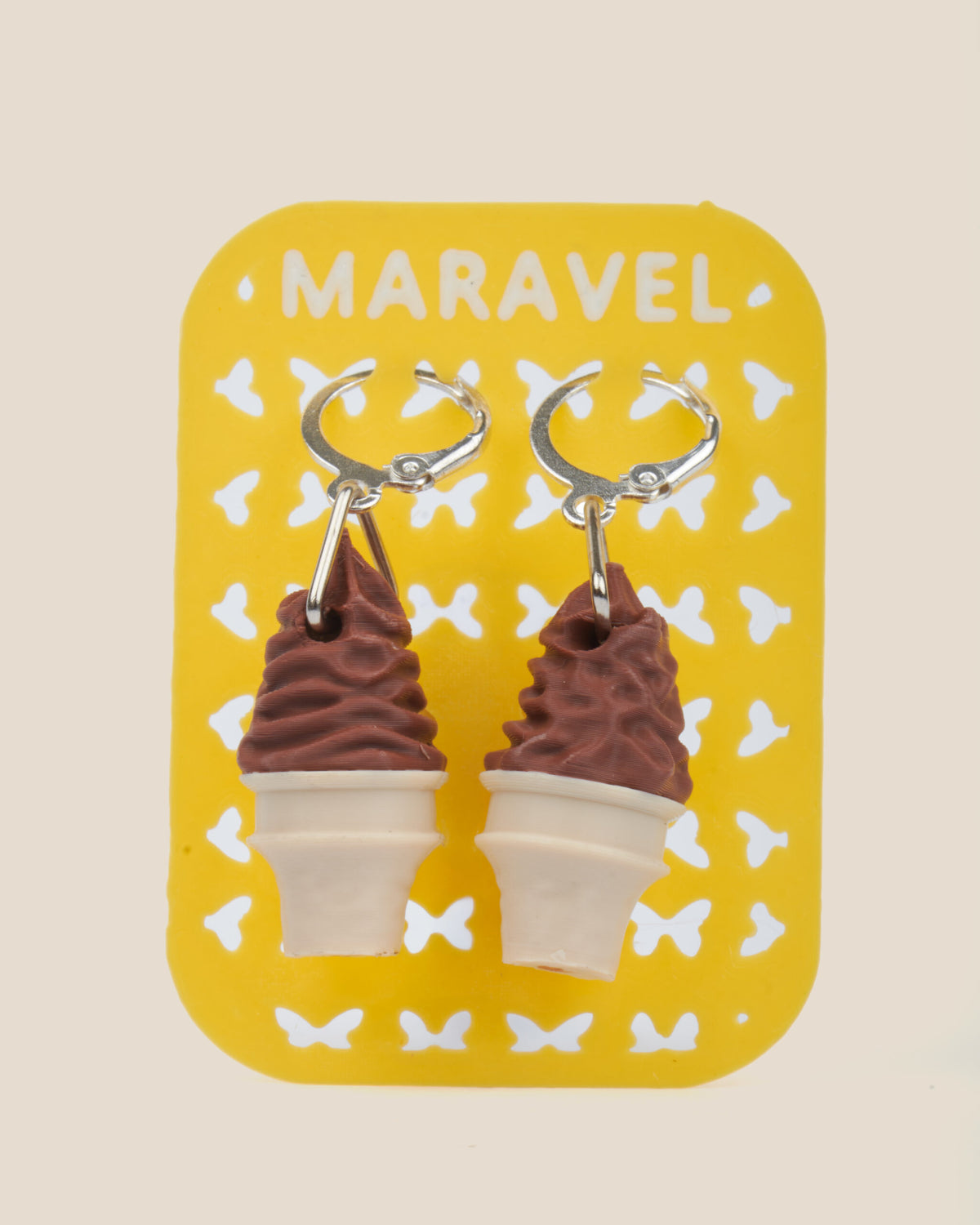 Chococono 3D printed pair of earrings