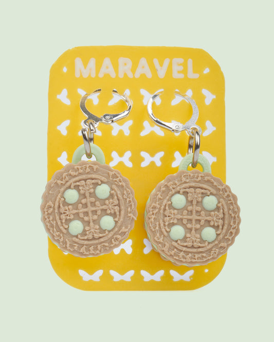 Festival Cookie 3D printed pair of earrings