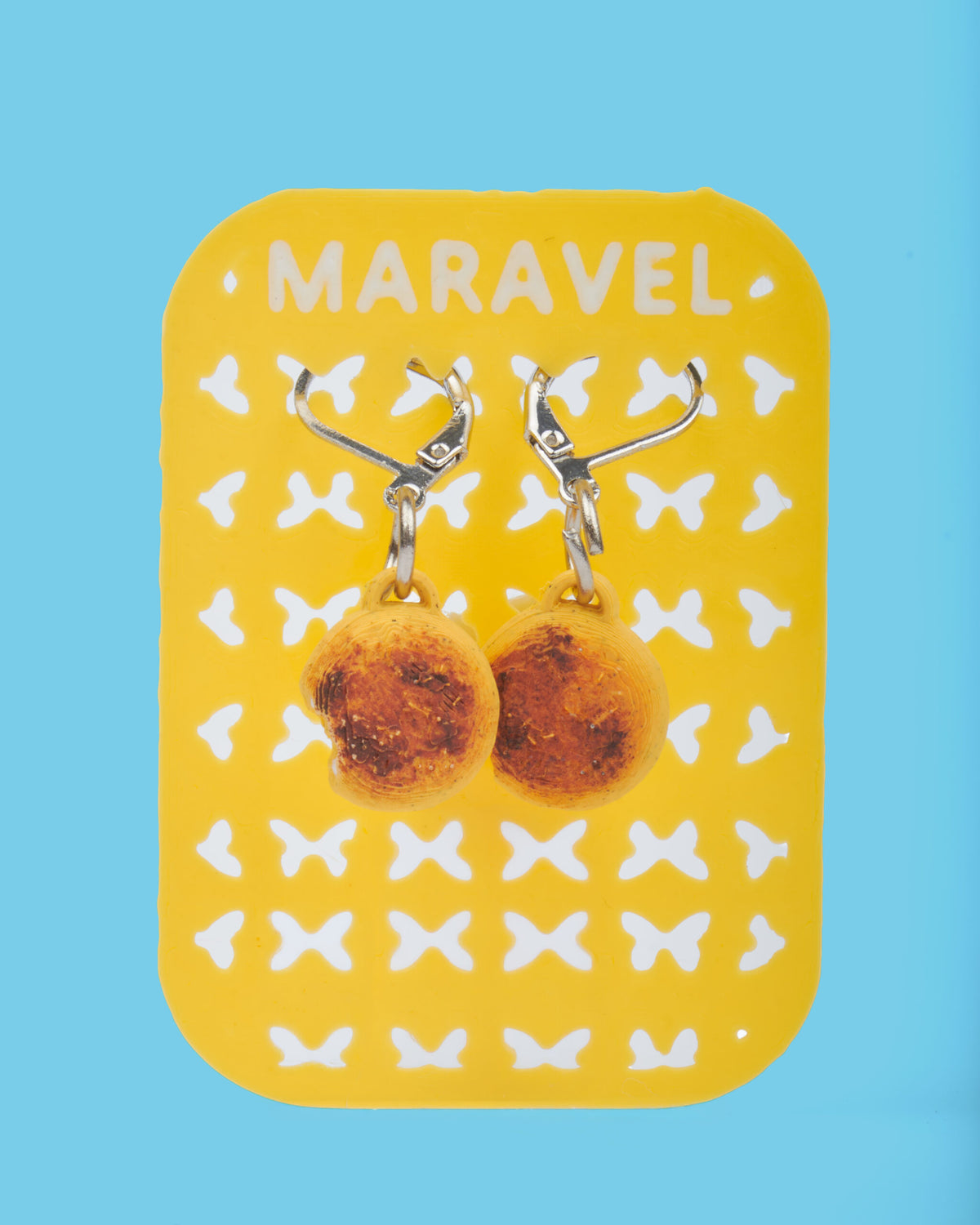 Arepa Boyacense 3D printed pair of earrings