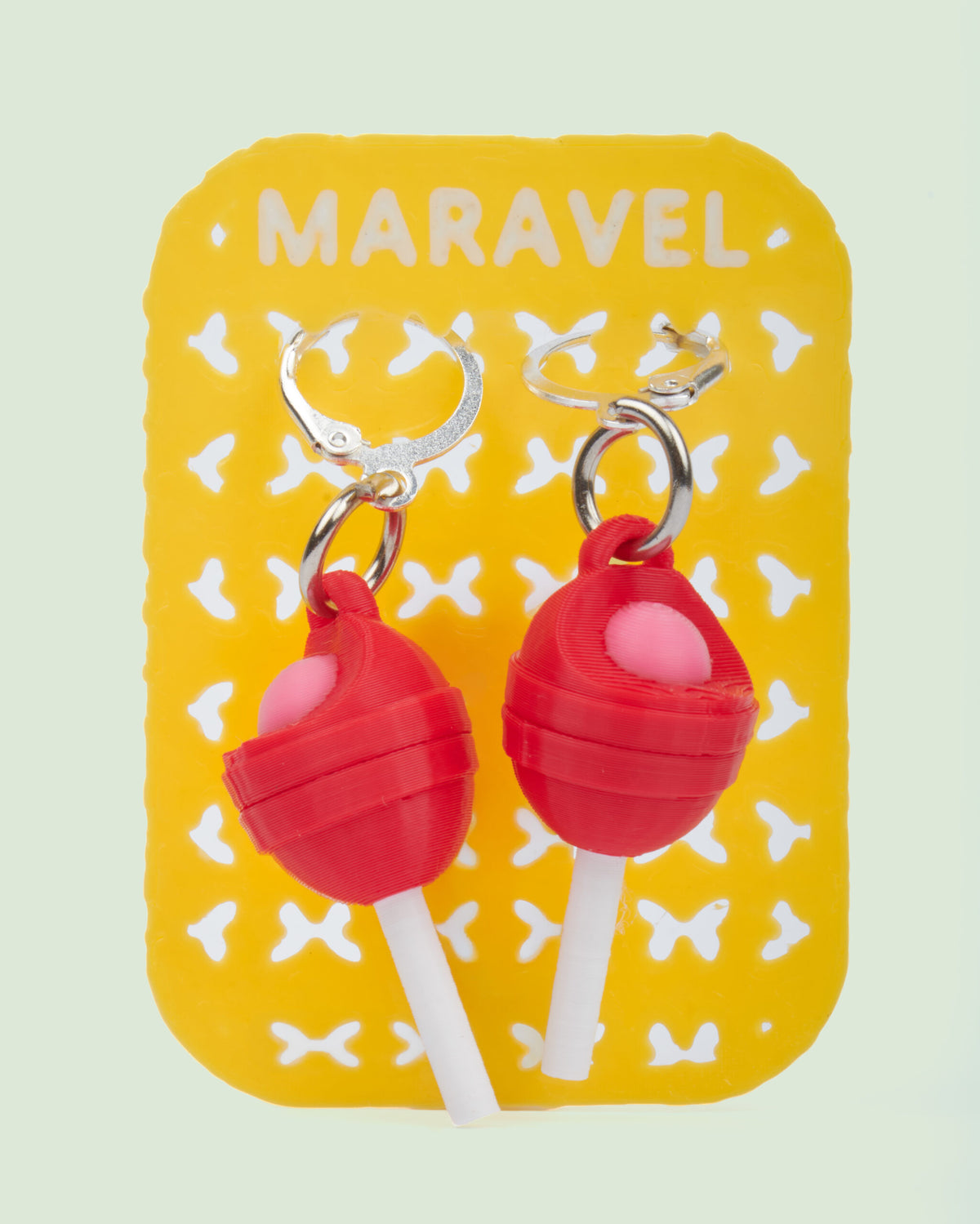 Bon Bon Bum Lollipop 3D printed pair of earrings