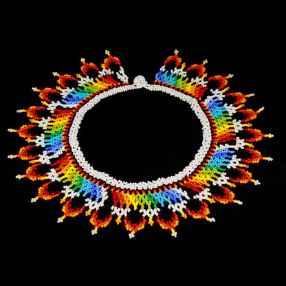 Colombian Beaded Necklace, Handmade Chaquiras