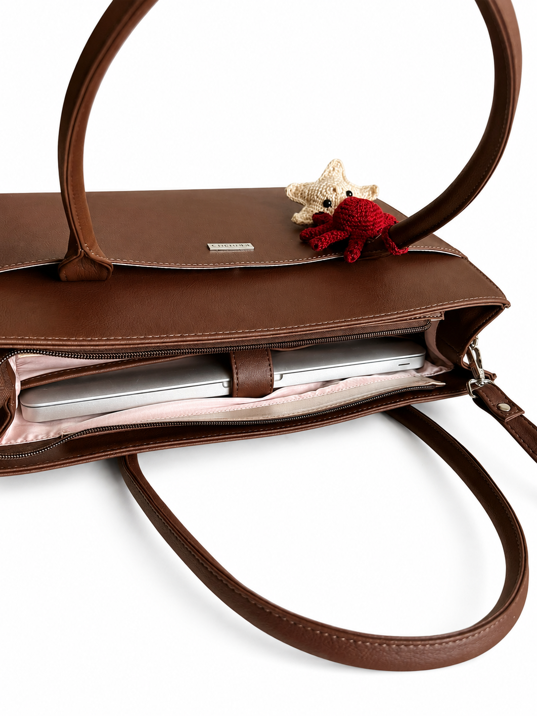 Betty Work Tote Bag – Faux Leather Laptop Shoulder Bag