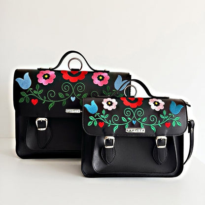Medium Colombia Floral Embroidered Bag – Convertible Backpack Purse