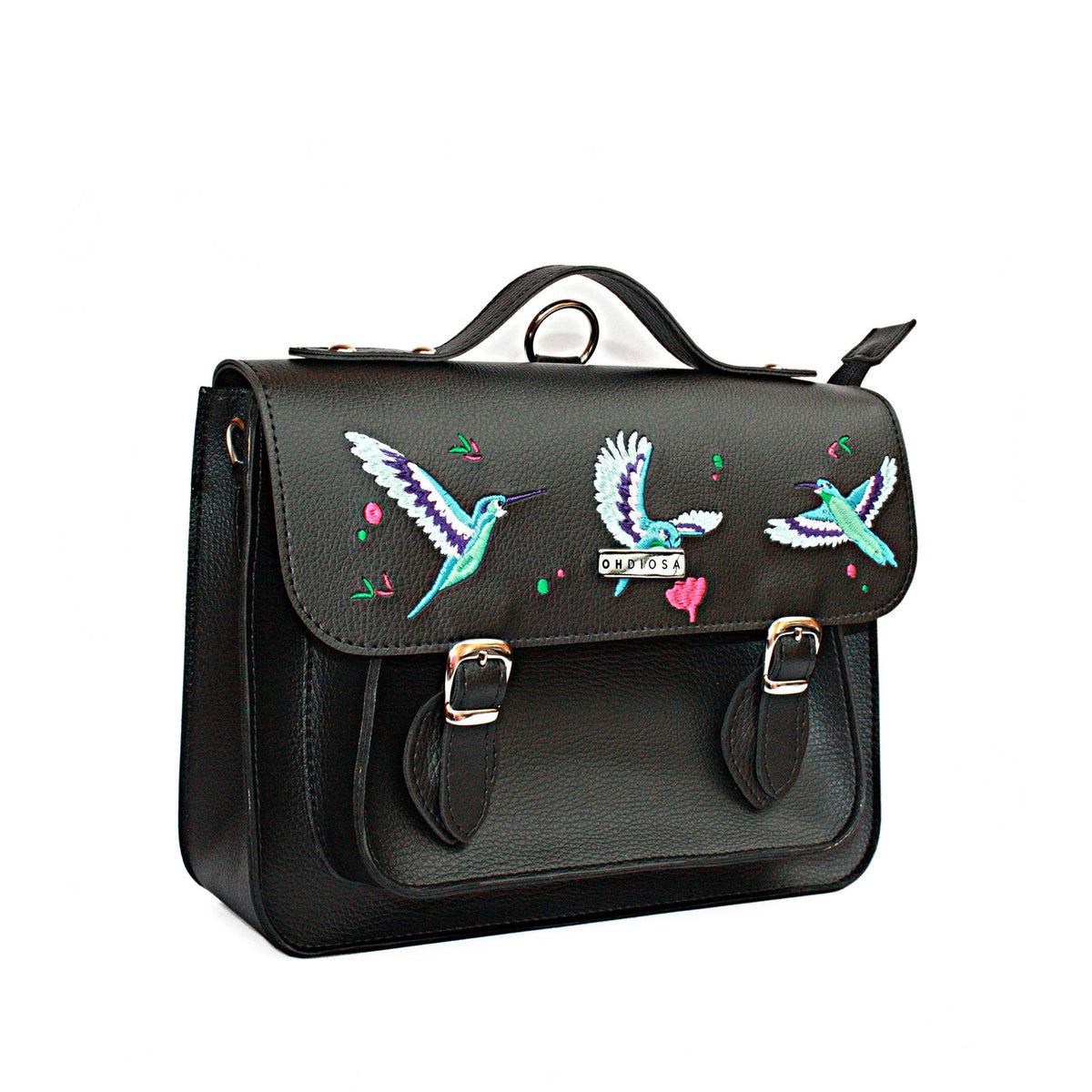 Medium Colibrí Hummingbird Embroidered Bag – Convertible Backpack Purse