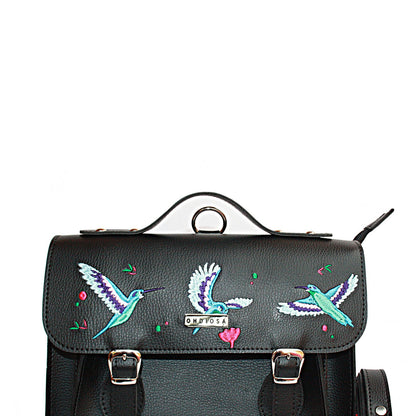 Medium Colibrí Hummingbird Embroidered Bag – Convertible Backpack Purse