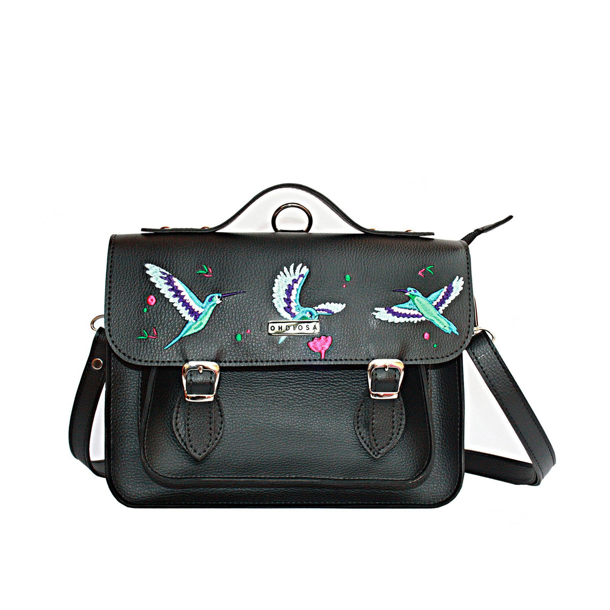 Medium Colibrí Hummingbird Embroidered Bag – Convertible Backpack Purse
