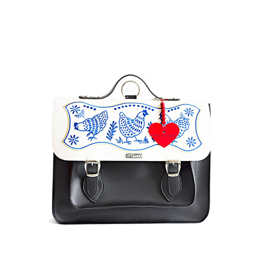 Medium Gallinas Hen Embroidered Bag – Convertible Backpack Purse
