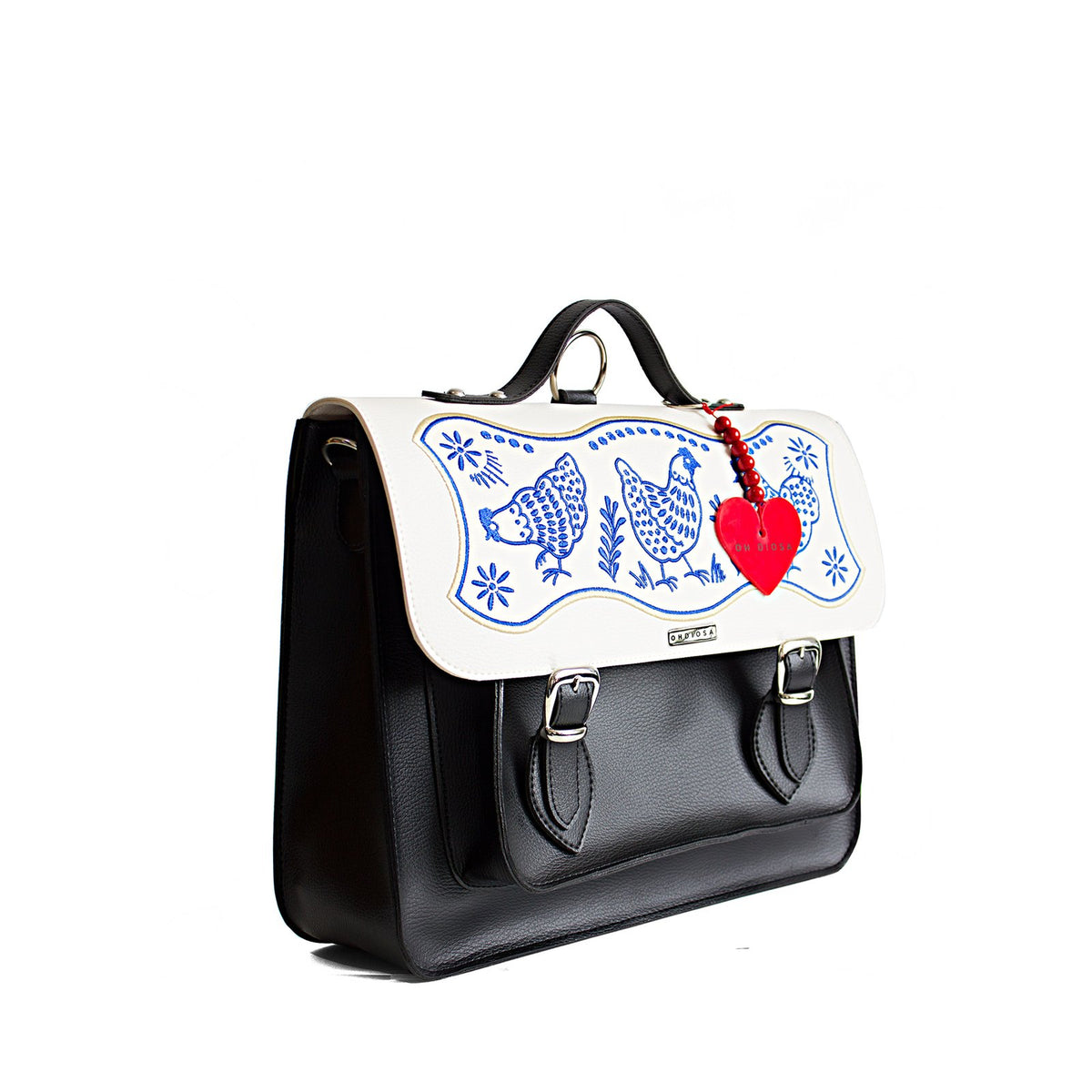 Medium Gallinas Hen Embroidered Bag – Convertible Backpack Purse