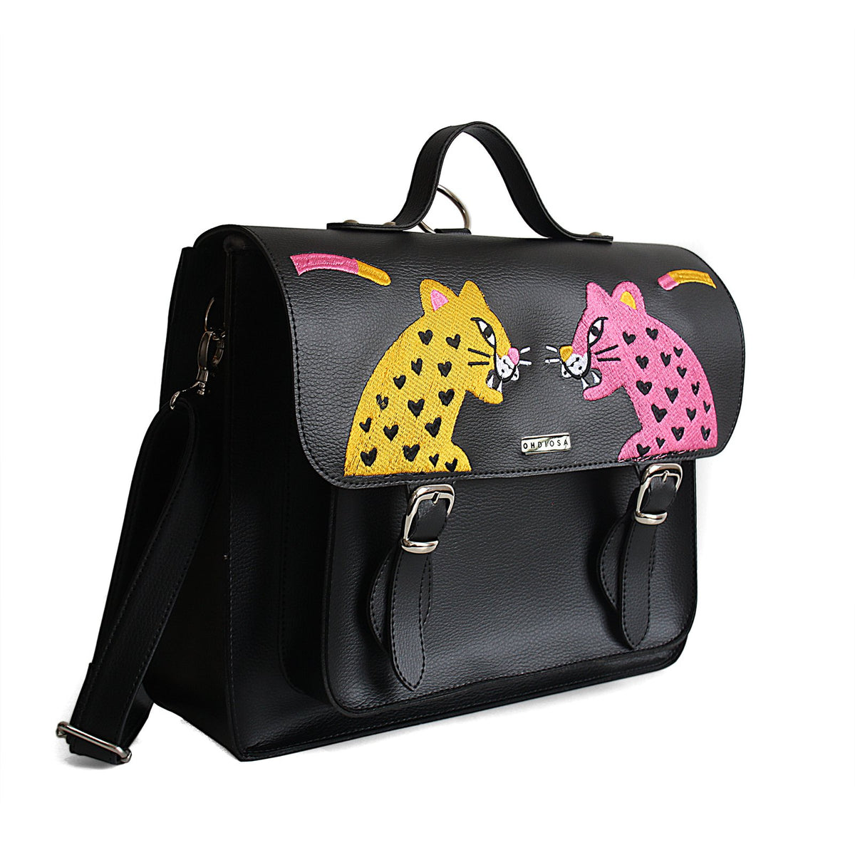 Jumbo Jaguar Embroidered Convertible Bag – Laptop Backpack Purse
