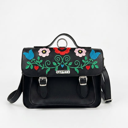 Medium Colombia Floral Embroidered Bag – Convertible Backpack Purse