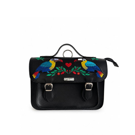 Medium Caribe Toucan Embroidered Bag – Convertible Backpack Purse
