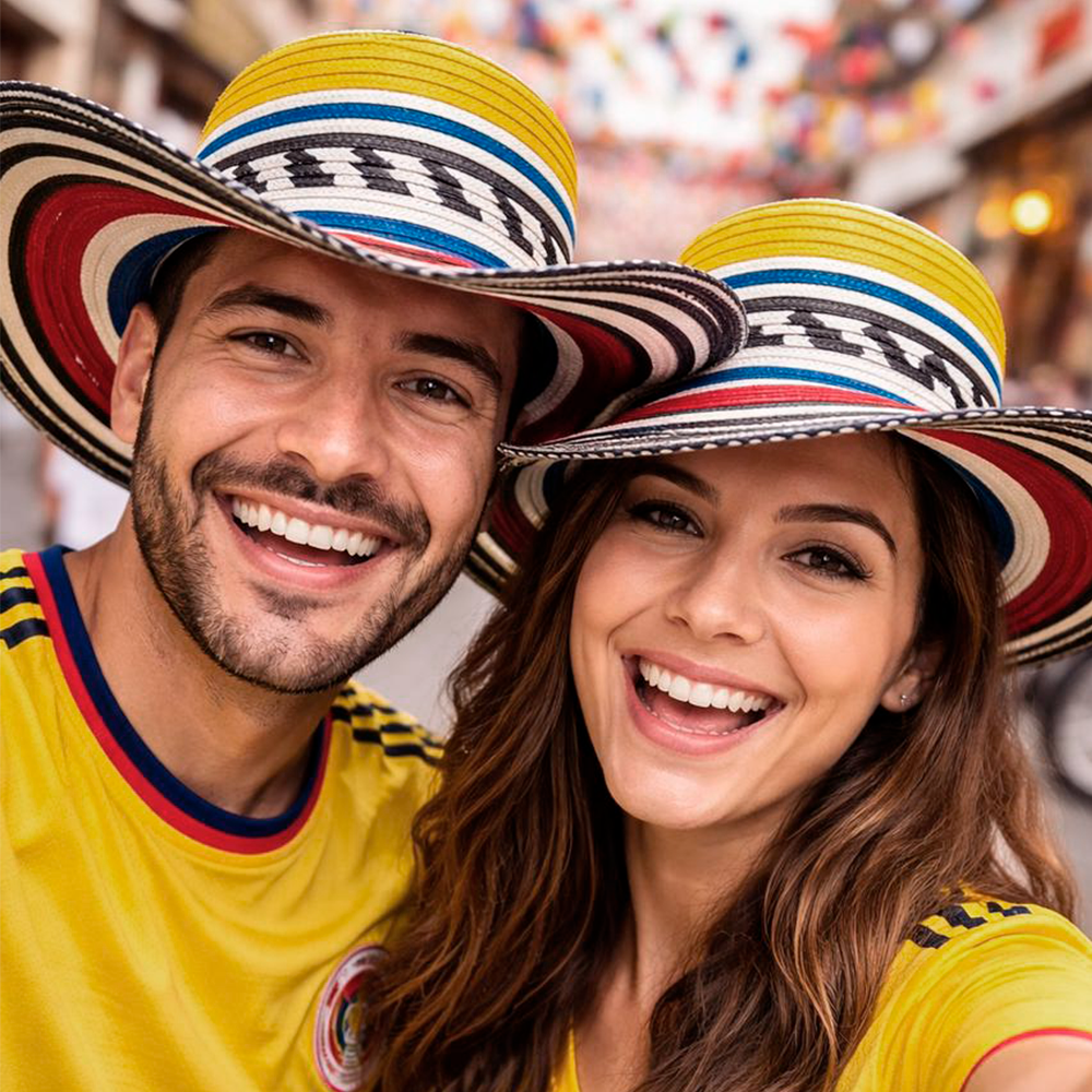 Colombian Vueltiao Hat: Authentic Tricolor Design