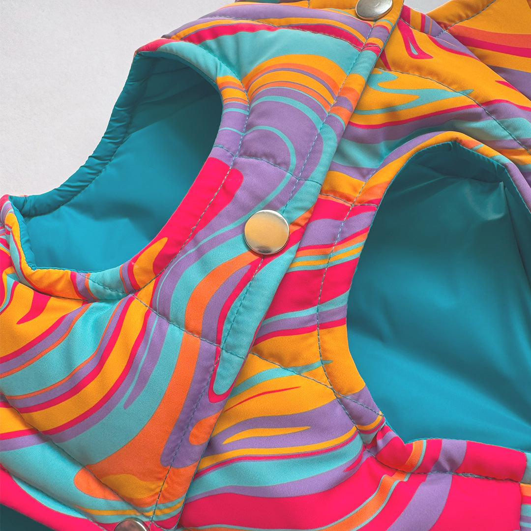 Psychedelic Tropical Padded Dog Vest
