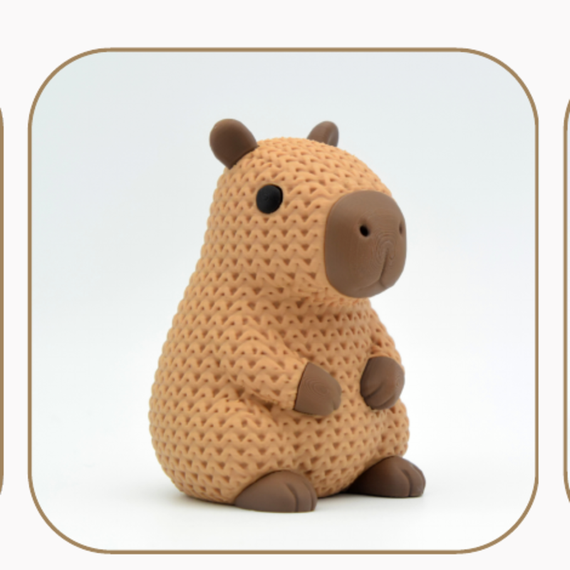 Crochet Capybara silicone candle mold