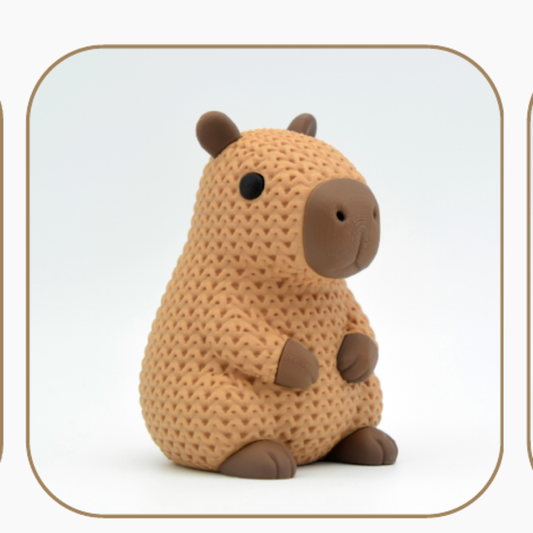 Crochet Capybara silicone candle mold